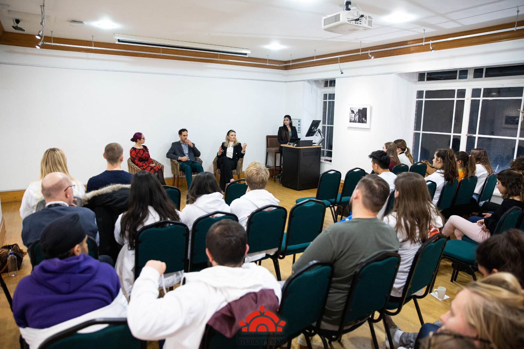 Dannielle Haig on a student union panel at Regent's University London